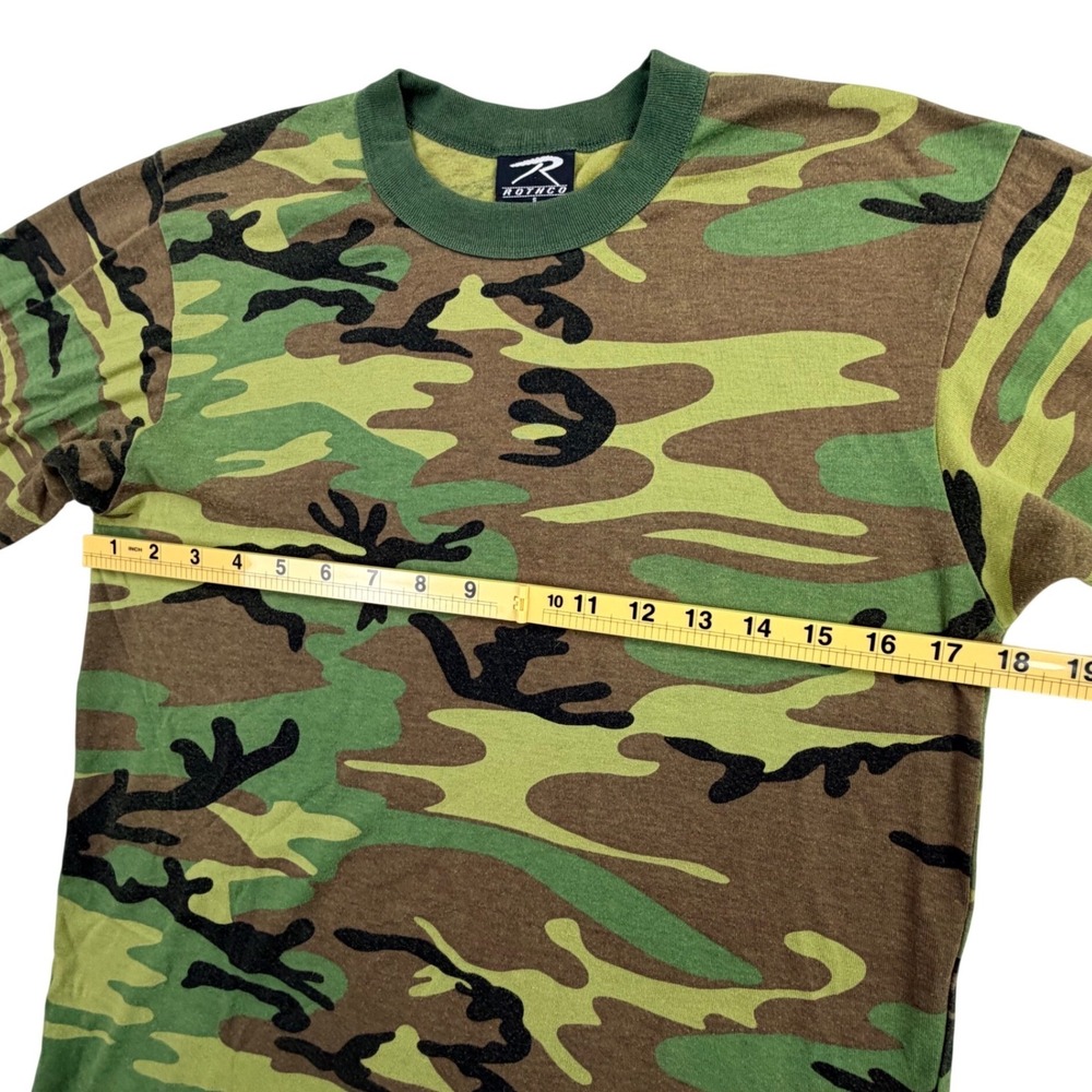 Rothco‎ Long Sleeve T Shirt Men Small Green Woodland Camo Tactical Y2K Vintage - Picture 6 of 8
